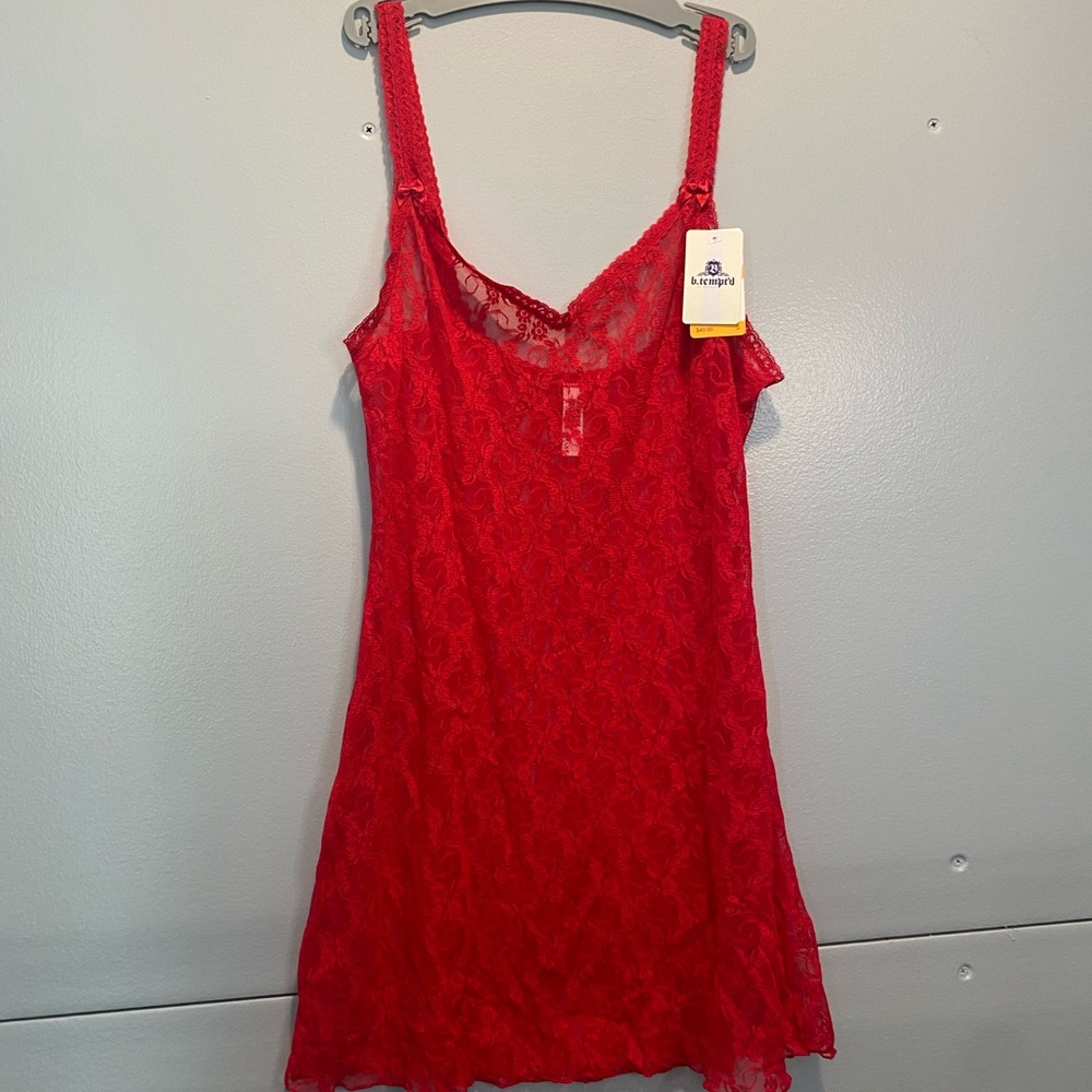 Wacoal Vibrant Red Lace Chemise